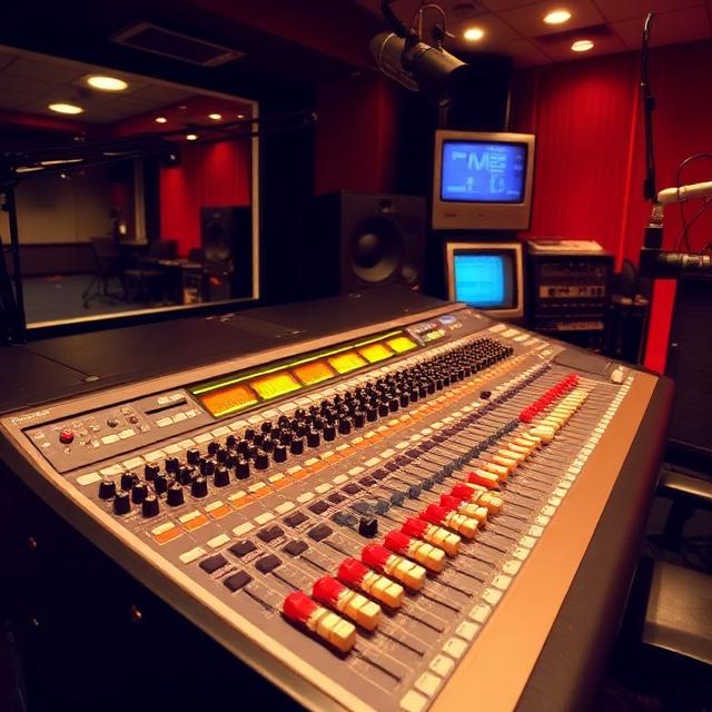 Retro broadcast mixing console